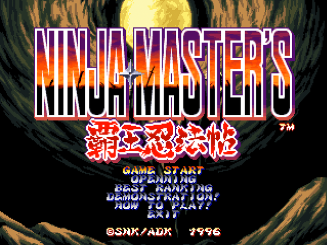 Ninja Masters title screen for Neo Geo CD